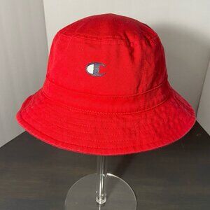 Champion Red Bucket Hat – Unisex – 100% Cotton – OSFA